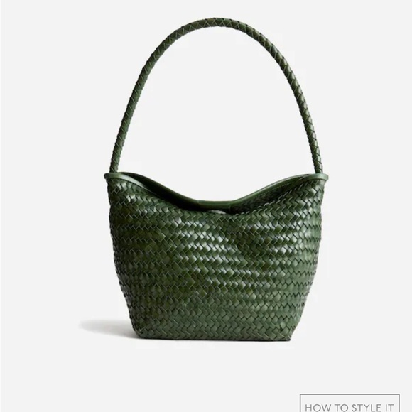 Madewell Handbags - Madewell The Signature Woven Shoulder Bag in green NWT